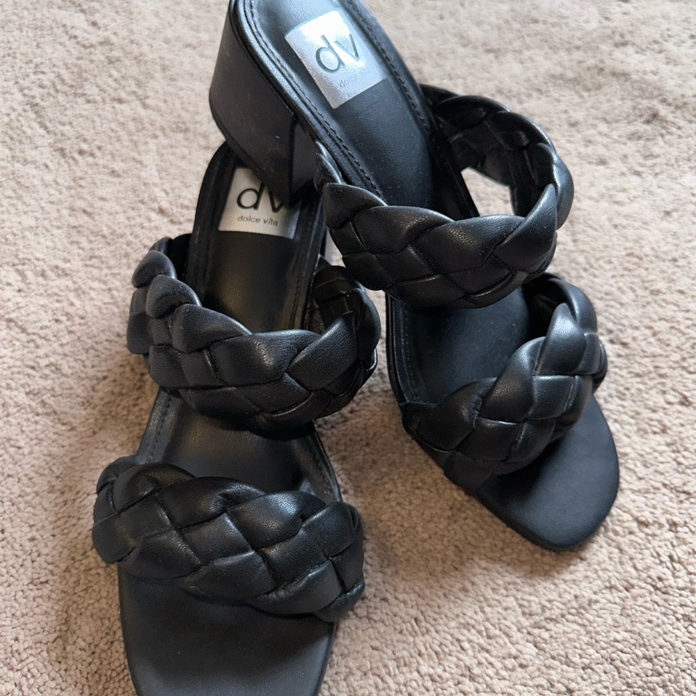 Dolce Vita Black Braided Sandals